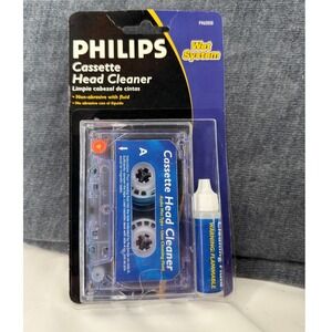 Philips Cassette Head Cleaner Blue Plastic PH62020 Wet System Kit